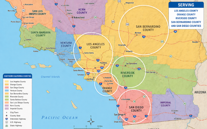 Areas We Serve in Southern California